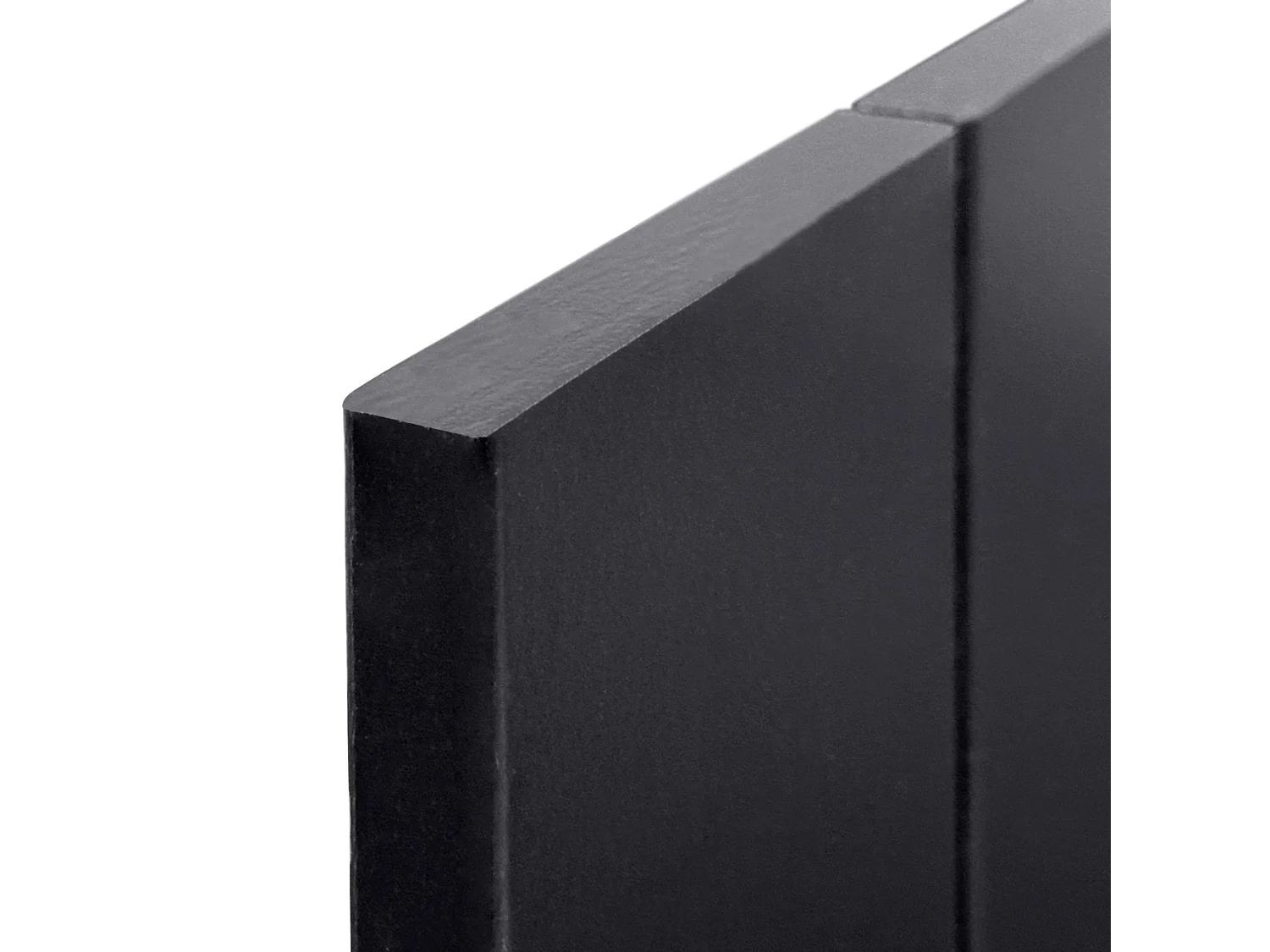 DHOME Tête de Lit Bois Recyclé Dm Style Vertical avec Pieds 110x115cm Lits 110 - Noir Massif