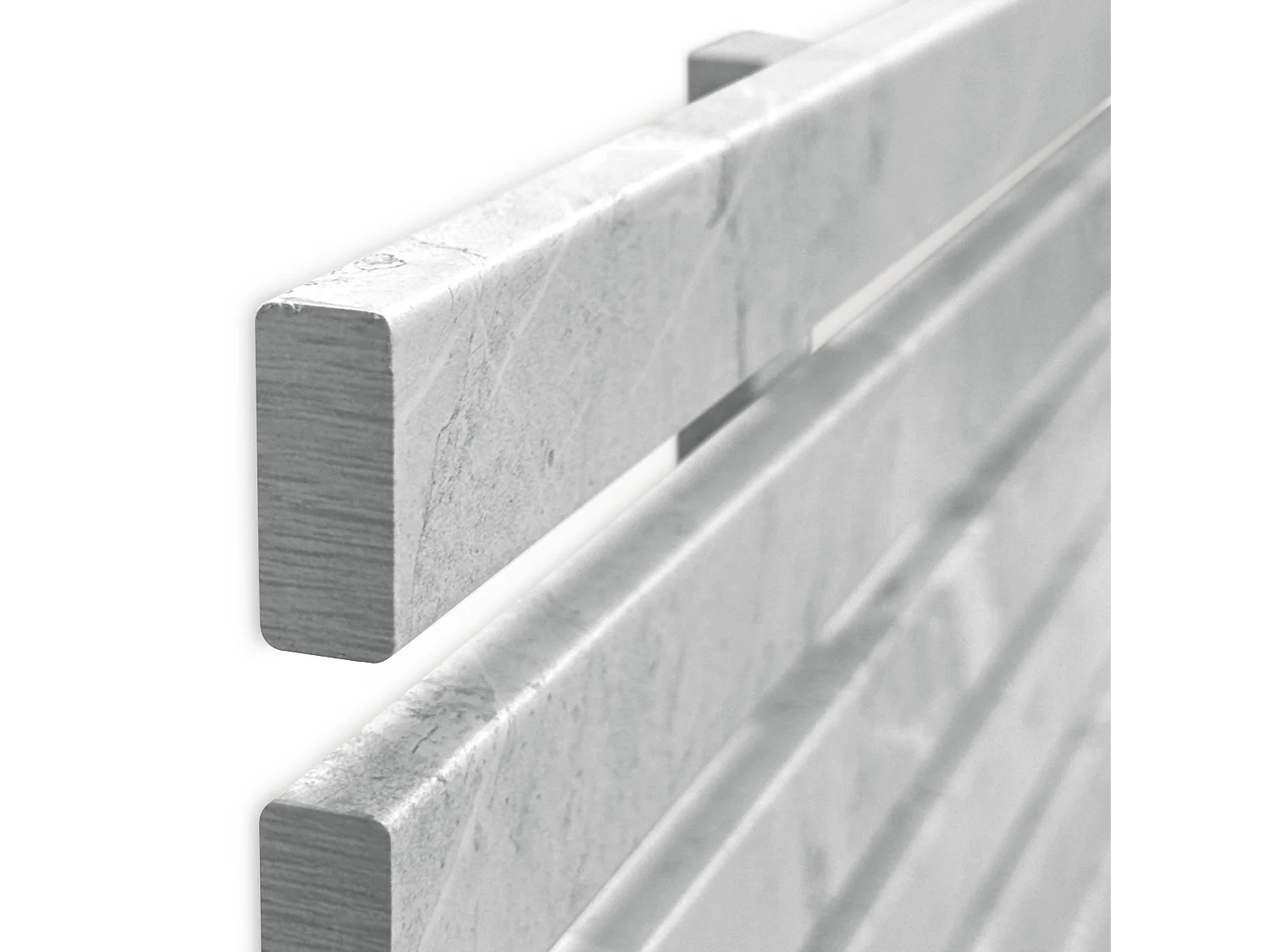 DHOME Testiera in Legno Riciclato Dm Stile Giapponese con Gambe 95x115 cm Letti 95 - Finitura marmo