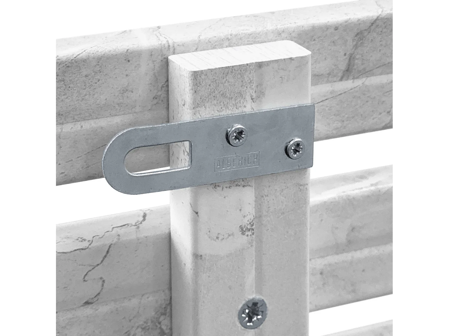 DHOME Testiera in Legno Riciclato Dm Stile Giapponese con Gambe 95x115 cm Letti 95 - Finitura marmo