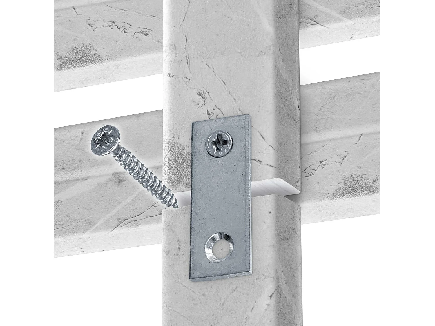 DHOME Testiera in Legno Riciclato Dm Stile Giapponese con Gambe 95x115 cm Letti 95 - Finitura marmo