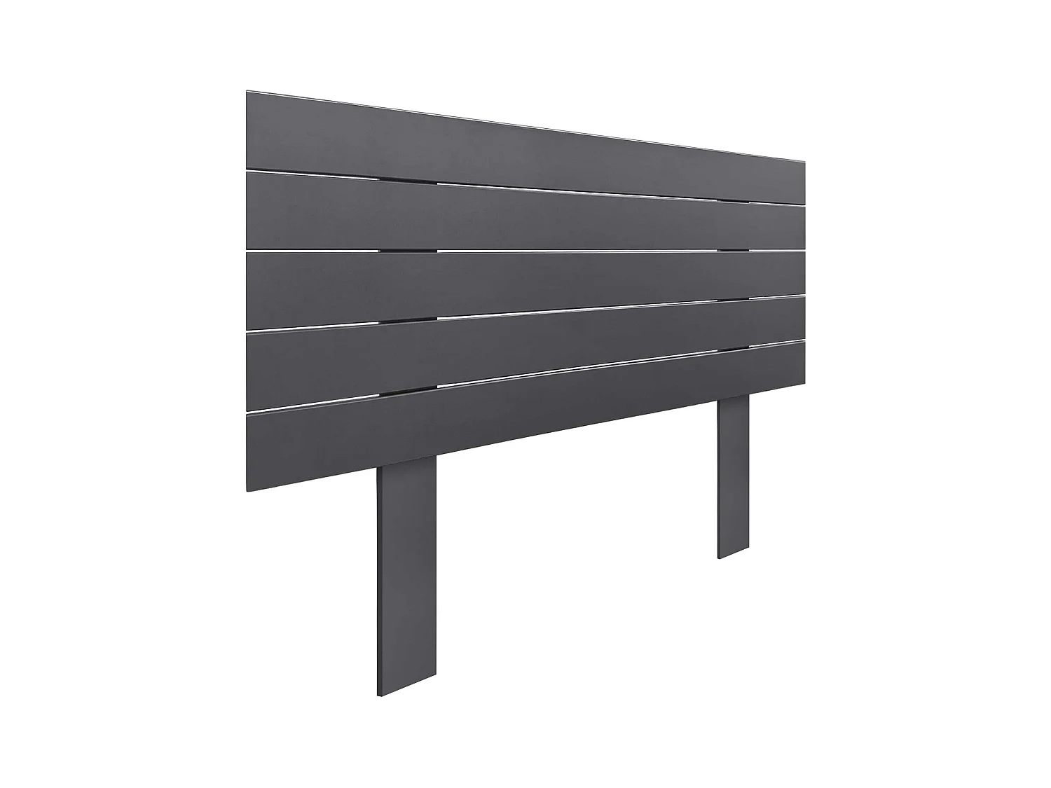 DHOME Tête de Lit Bois Recyclé Dm Style Palette Horizontale avec Pieds 80x115cm Lits 80 - Gris Massif
