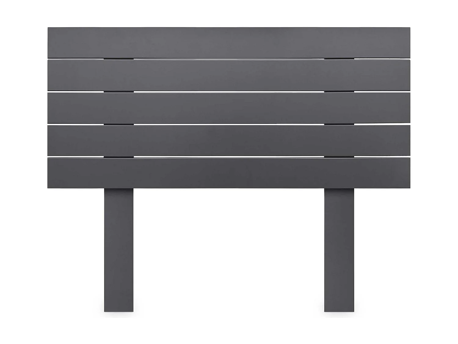 DHOME Tête de Lit Bois Recyclé Dm Style Palette Horizontale avec Pieds 80x115cm Lits 80 - Gris Massif