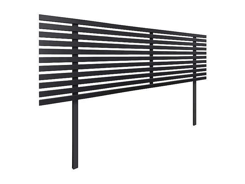 DHOME Tête de Lit Bois Recyclé Dm Style Japonais avec Pieds 135x115cm Lits 135 - Noir Massif