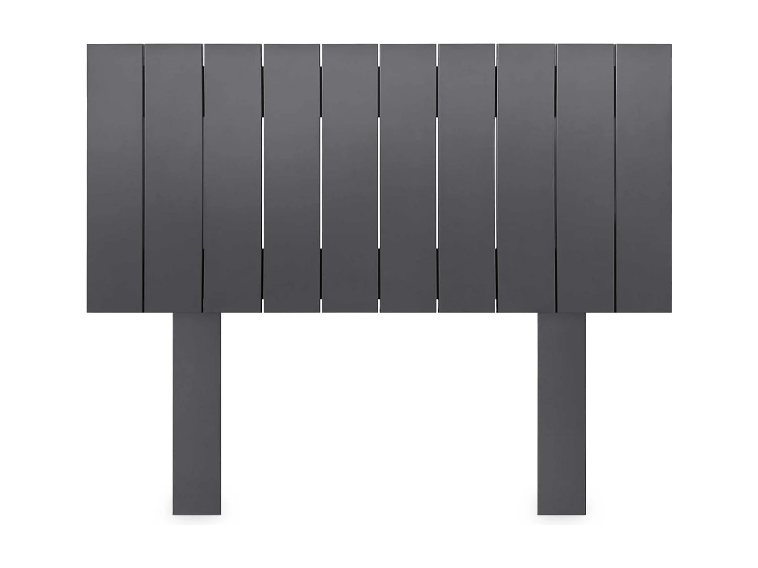 DHOME Hoofdeinde van gerecycled hout Dm verticale stijl met poten 110x115cm bedden 110 - effen grijs