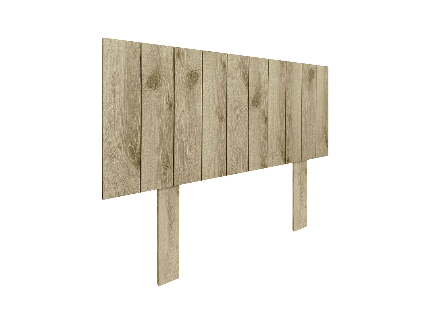 DHOME Testiera in Legno Riciclato Dm Stile Verticale con Gambe 90x115 cm Letti 90 - Legno Cambriano