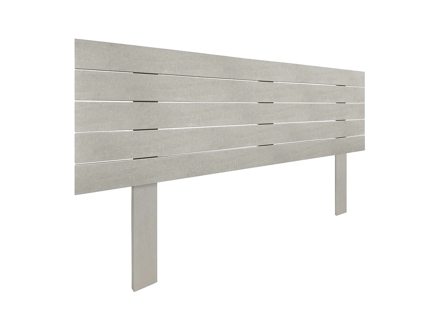 DHOME Tête de Lit Bois Recyclé Dm Style Palette Horizontale avec Pieds 150x115cm Lits 150 - Gris Tribal