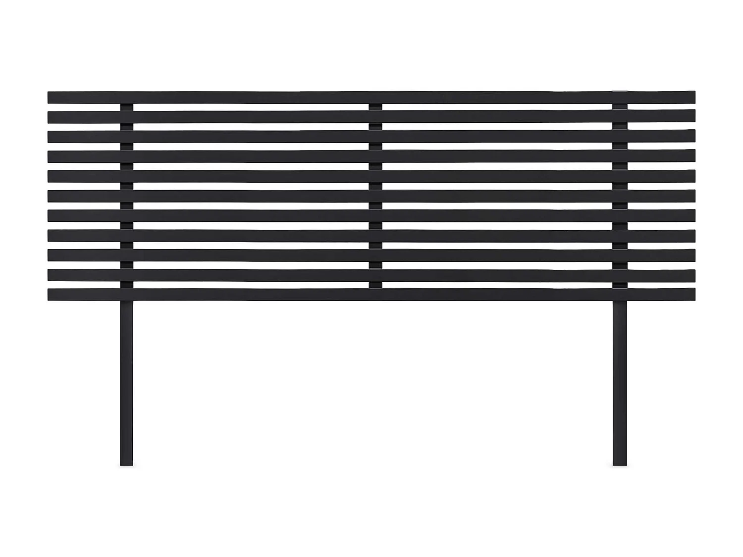 DHOME Tête de Lit Bois Recyclé Dm Style Japonais avec Pieds 160x115cm Lits 160 - Noir Massif