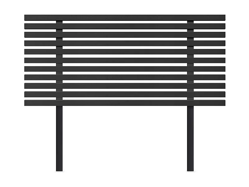 DHOME Tête de Lit Bois Recyclé Dm Style Japonais avec Pieds 105x115cm Lits 105 - Noir Massif