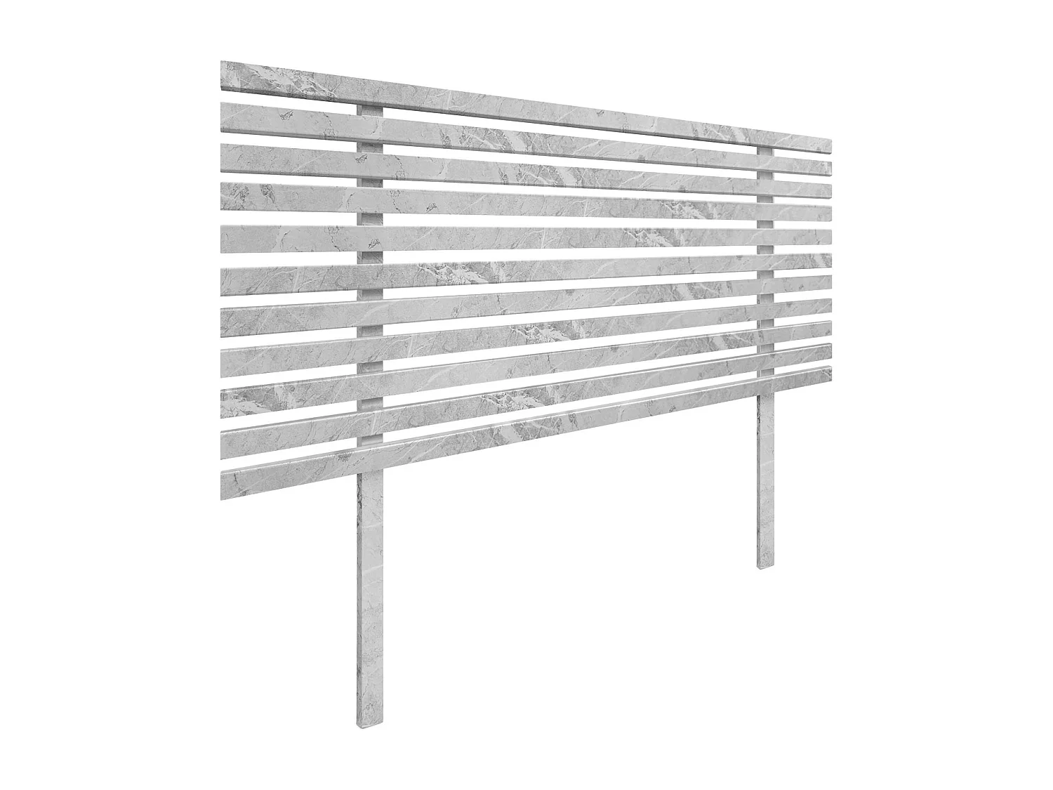 DHOME Kopfteil aus recyceltem Dm-Holz im japanischen Stil mit Beinen, 110 x 115 cm, Betten 110 – Marmor-Finish