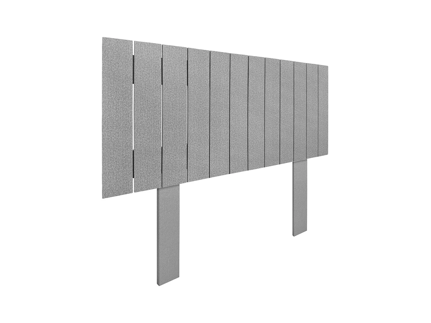 DHOME Tête de Lit Bois Recyclé Dm Style Vertical avec Pieds 90x115cm Lits 90 - Pointes Grises