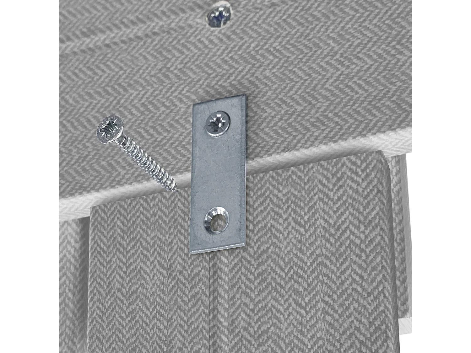 DHOME Tête de Lit Bois Recyclé Dm Style Vertical avec Pieds 90x115cm Lits 90 - Pointes Grises