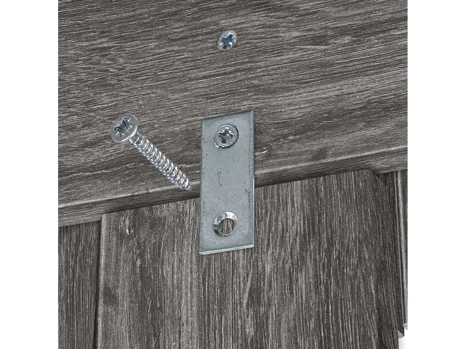 DHOME Cabeceira de Madeira Reciclada Dm Estilo Vertical com Pernas 110x115cm Camas 110 - Cinza Madeira