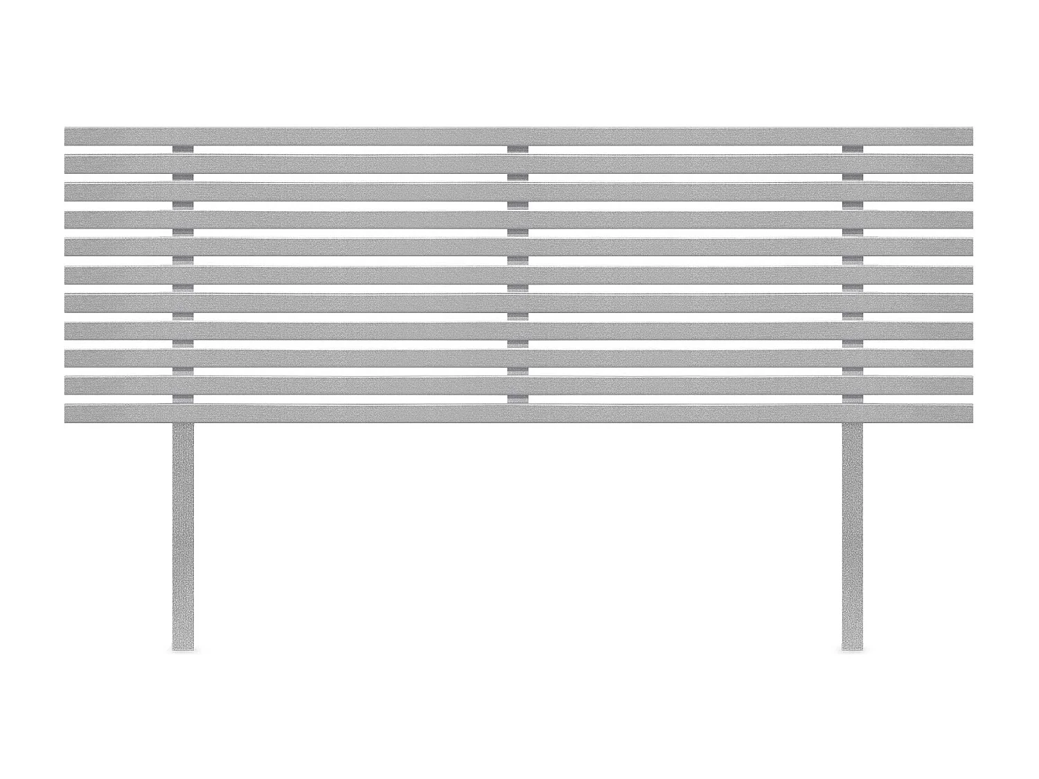 DHOME Kopfteil aus recyceltem Holz Dm im japanischen Stil mit Beinen 150 x 115 cm, Betten 150 – graue Spikes