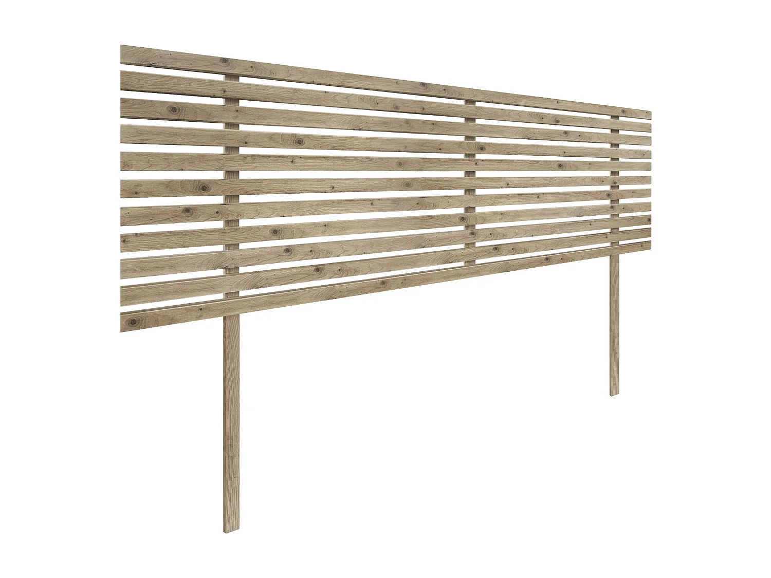 DHOME Tête de Lit Bois Recyclé Dm Style Japonais avec Pieds 160x115cm Lits 160 - Chêne