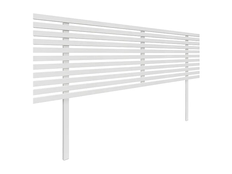 DHOME Tête de Lit Bois Recyclé Dm Style Japonais avec Pieds 145x115cm Lits 145 - Blanc Massif