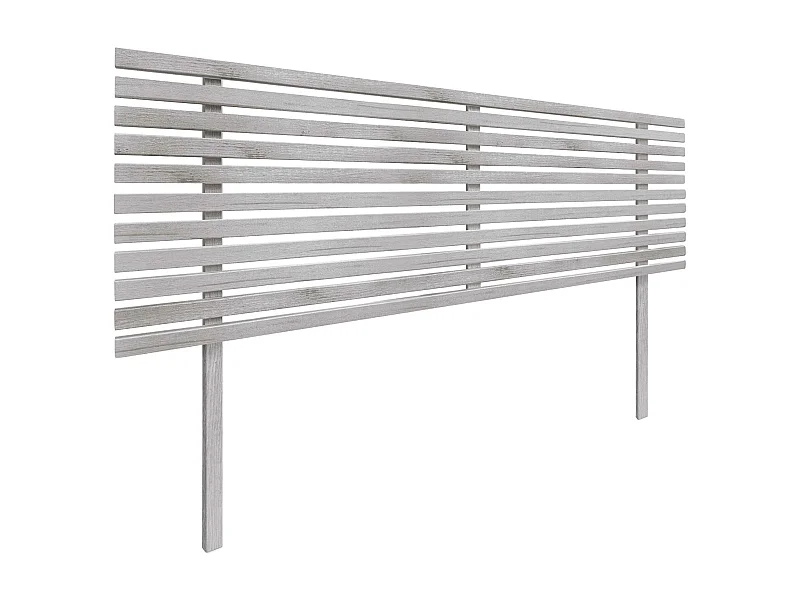 DHOME Hoofdeinde van gerecycled hout Dm Japanse stijl met poten 150x115cm Bedden 150 - Arctic