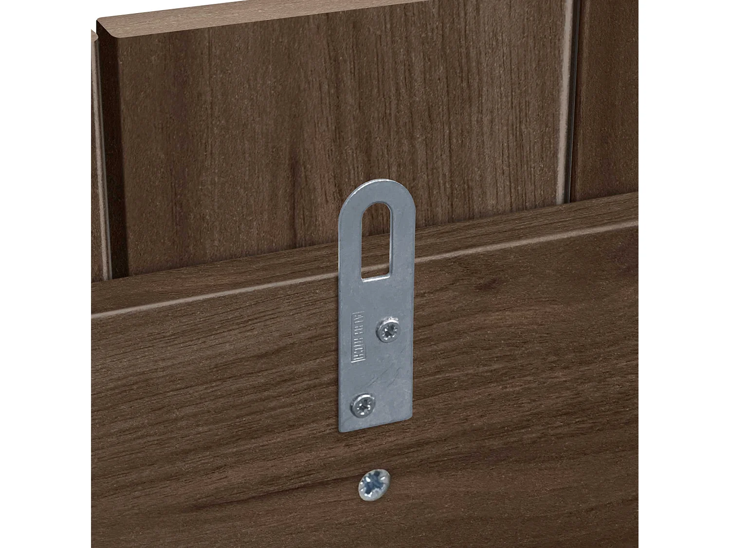 DHOME Tête de Lit Bois Recyclé Dm Style Vertical avec Pieds 90x115cm Lits 90 - Bois de Noyer