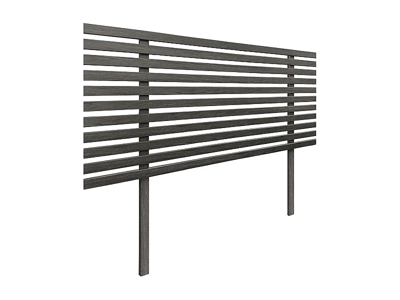 DHOME Hoofdeinde van gerecycled hout Dm Japanse stijl met poten 110x115cm Bedden 110 - Houtessen