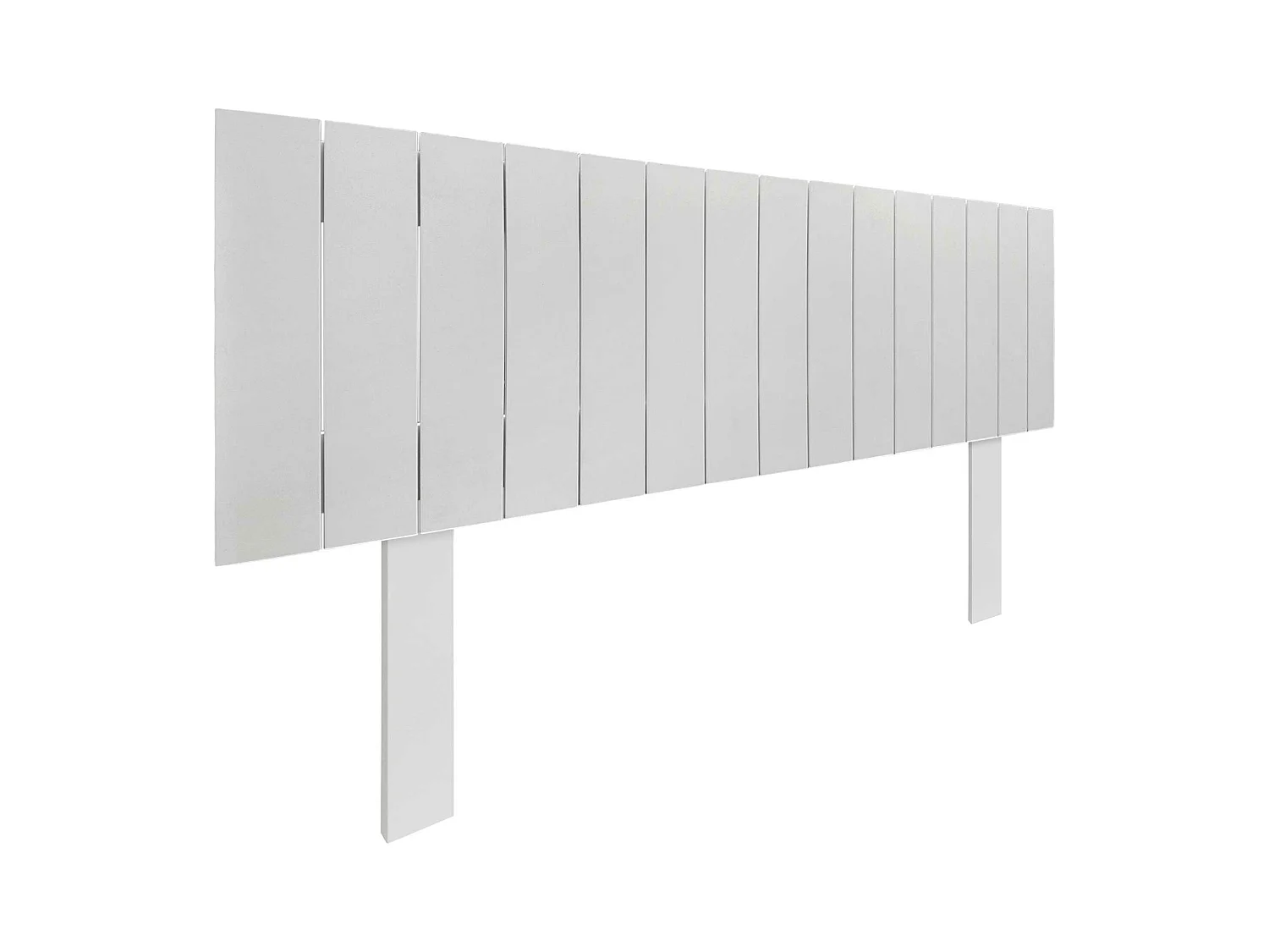 DHOME Tête de Lit Bois Recyclé Dm Style Vertical avec Pieds 135x115cm Lits 135 - Blanc Massif