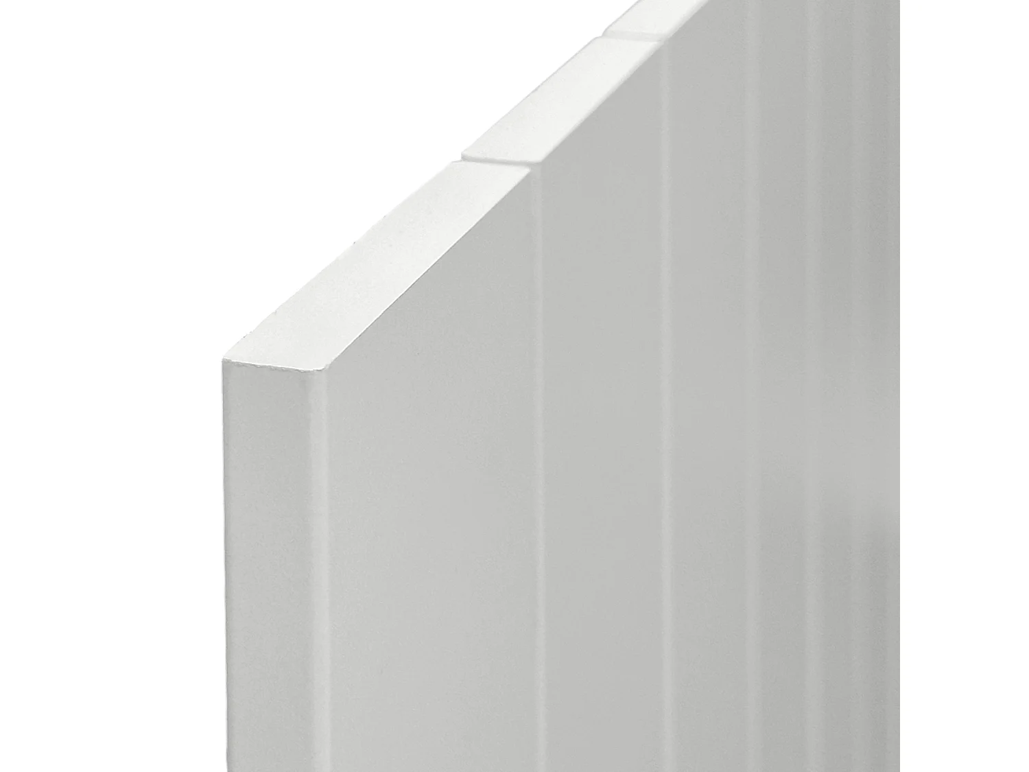 DHOME Tête de Lit Bois Recyclé Dm Style Vertical avec Pieds 135x115cm Lits 135 - Blanc Massif