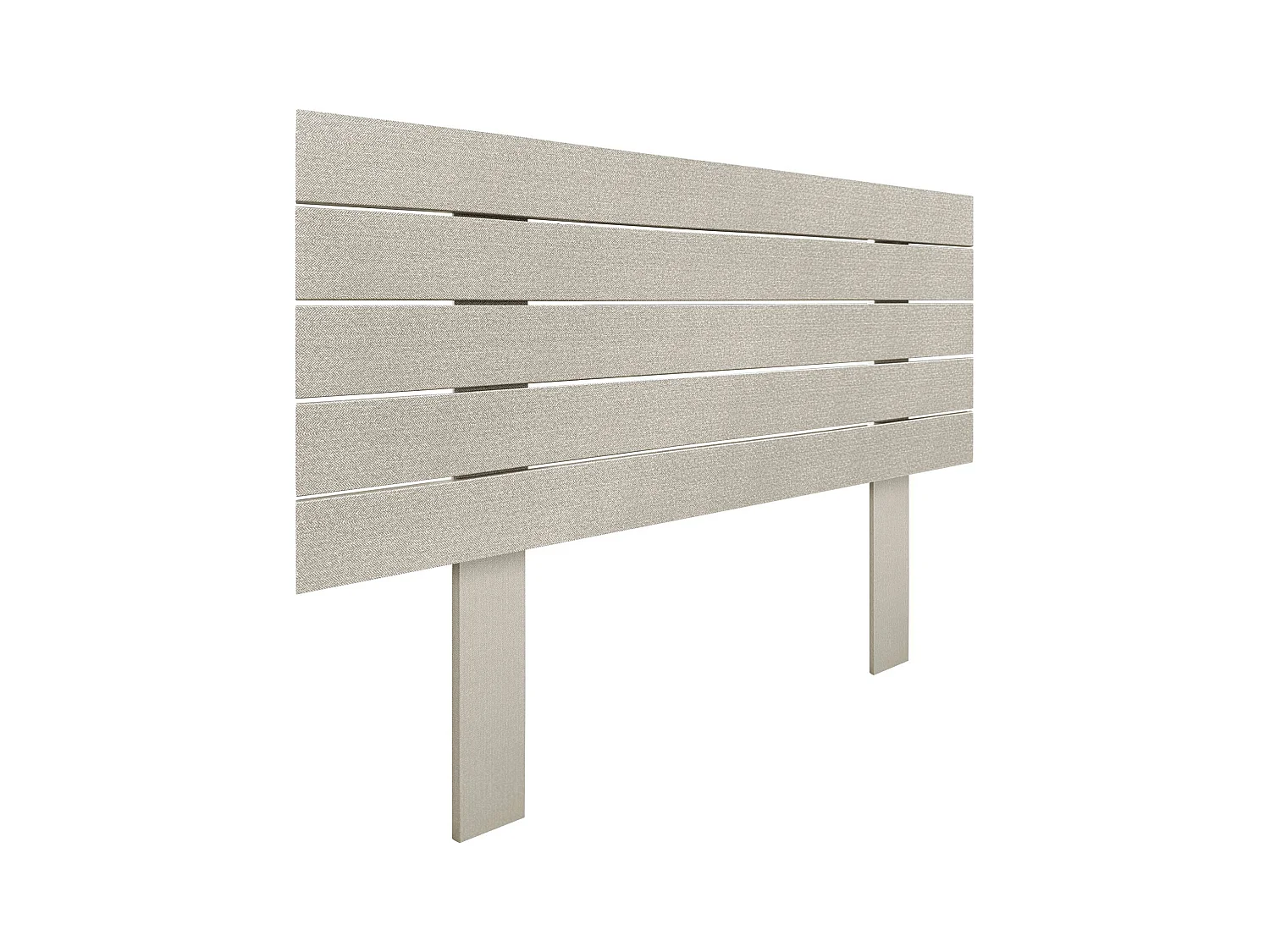DHOME Tête de Lit Bois Recyclé Dm Style Palette Horizontale avec Pieds 90x115cm Lits 90 - Pointes Beige