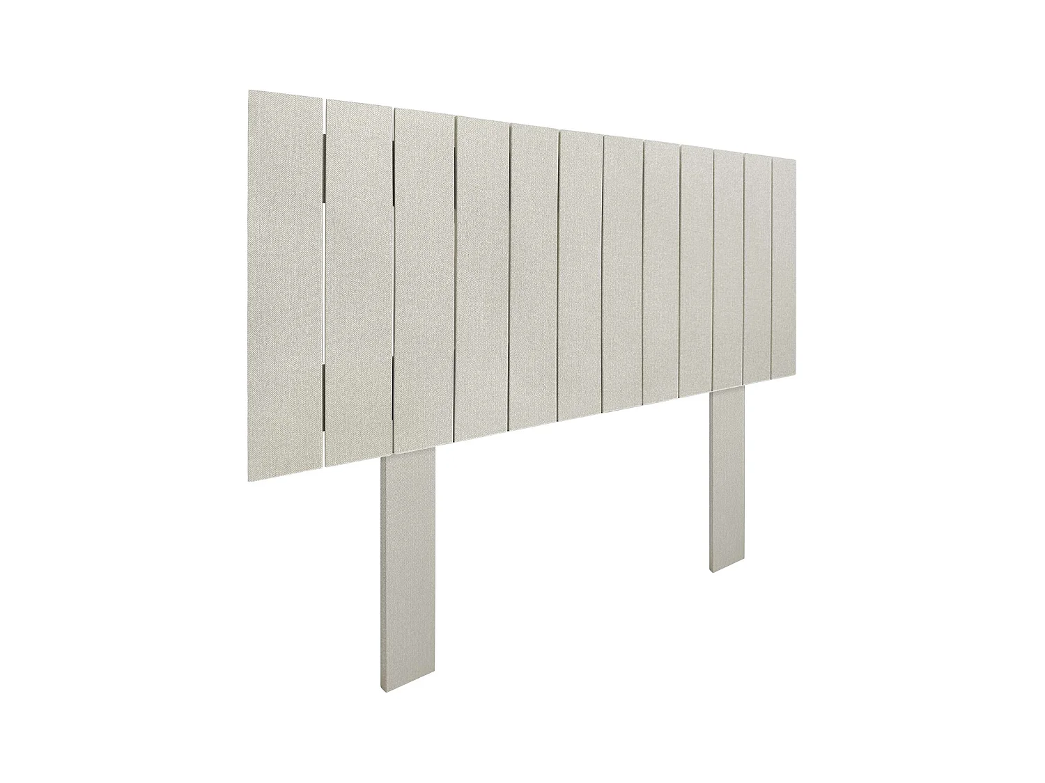 DHOME Tête de Lit Bois Recyclé Dm Style Vertical avec Pieds 110x115cm Lits 110 - Pointes Beige