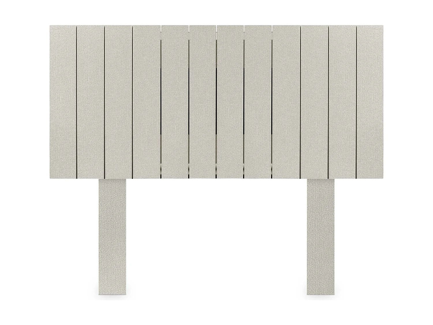 DHOME Tête de Lit Bois Recyclé Dm Style Vertical avec Pieds 110x115cm Lits 110 - Pointes Beige