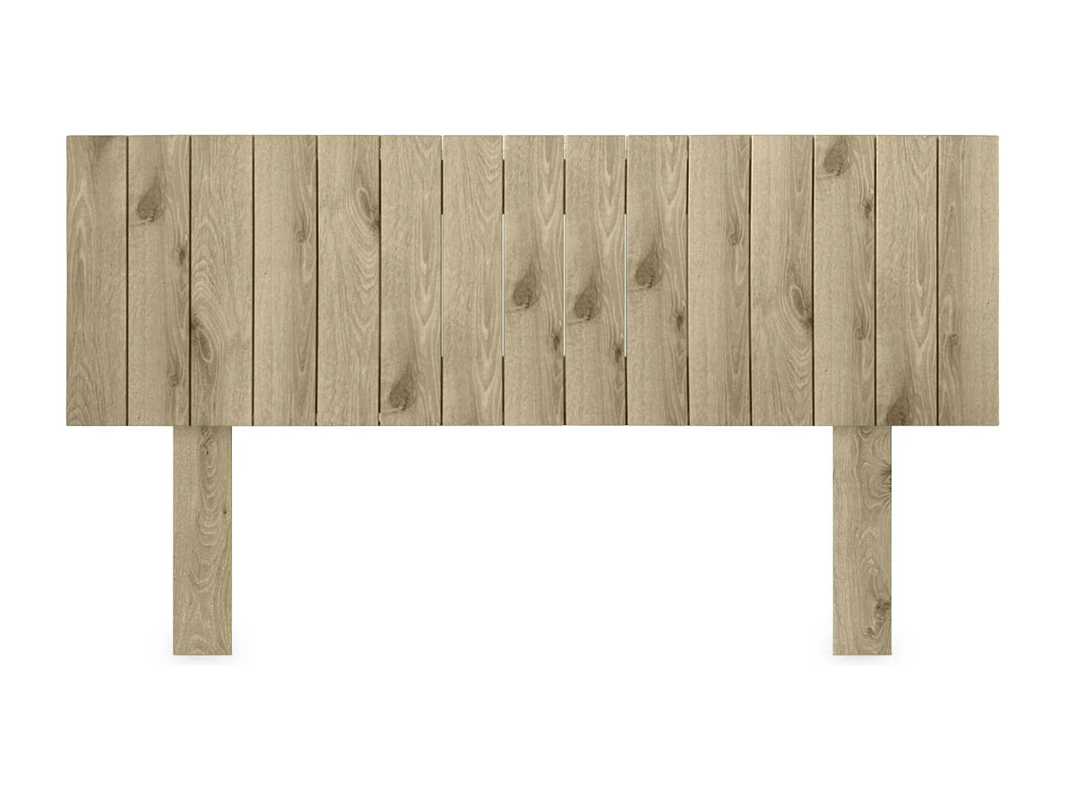 DHOME Tête de Lit Bois Recyclé Dm Style Vertical avec Pieds 145x115cm Lits 145 - Bois Cambrien