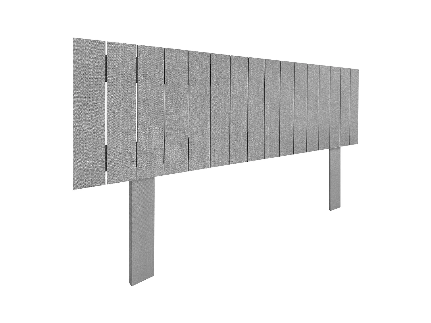 DHOME Tête de Lit Bois Recyclé Dm Style Vertical avec Pieds 150x115cm Lits 150 - Pointes Grises