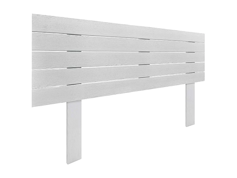 DHOME Tête de Lit Bois Recyclé Dm Style Palette Horizontale avec Pieds 135x115cm Lits 135 - Bois Blanc