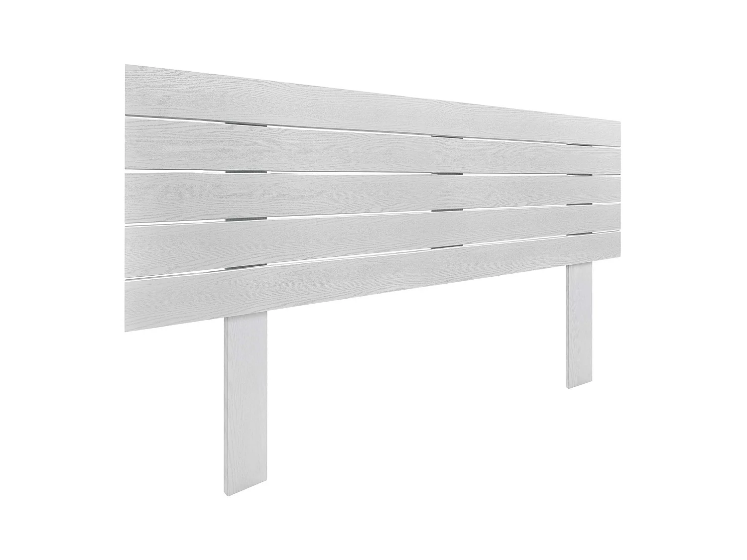 DHOME Kopfteil aus recyceltem Holz, Dm, horizontal, Palettenstil mit Beinen, 135 x 115 cm, Betten 135 – weißes Holz