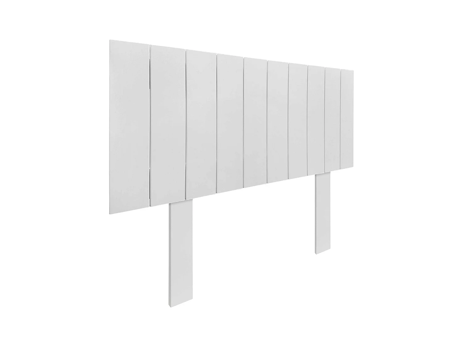 DHOME Tête de Lit Bois Recyclé Dm Style Vertical avec Pieds 110x115cm Lits 110 - Blanc Massif