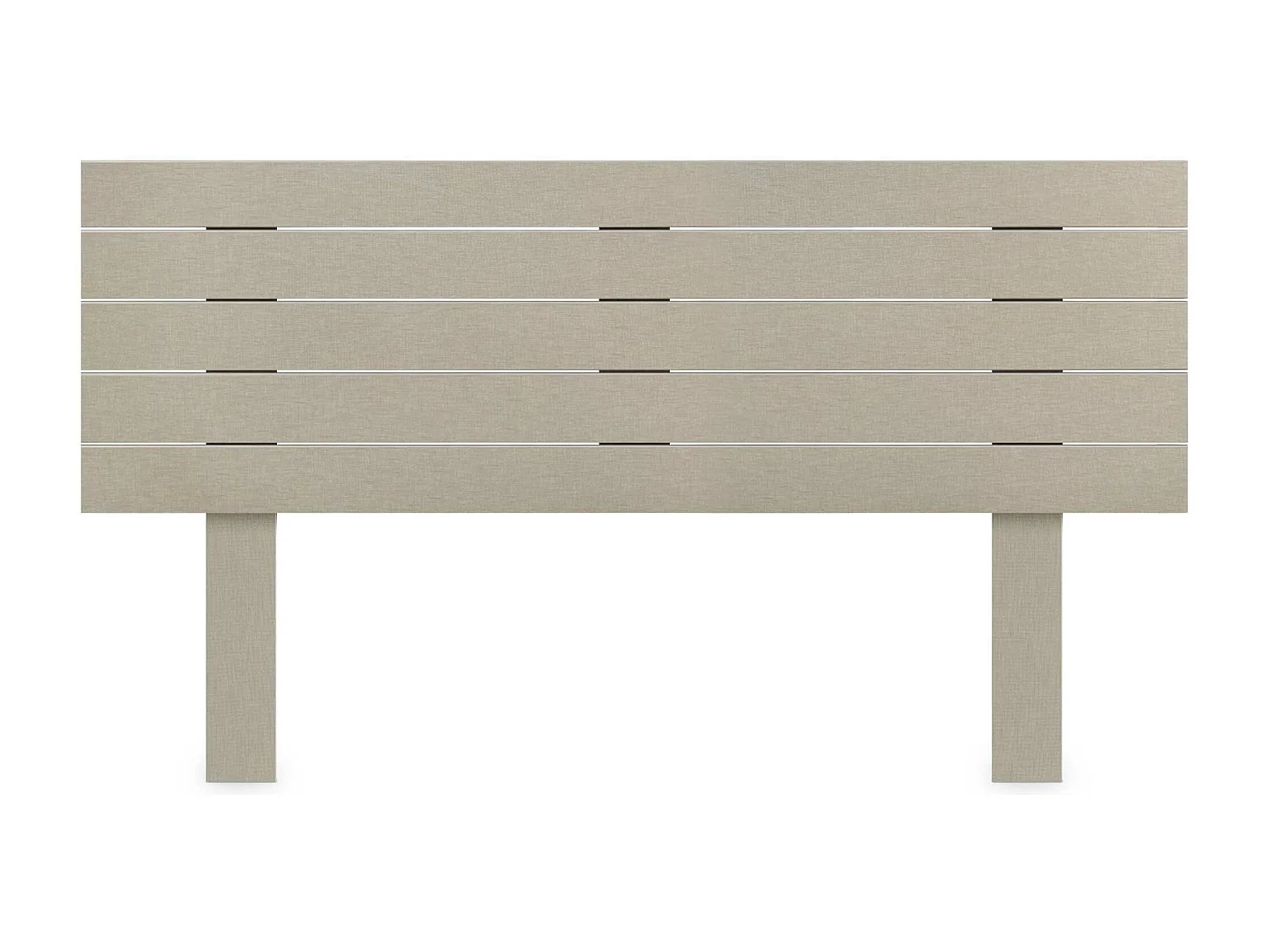 DHOME Kopfteil aus recyceltem Holz, Dm, horizontal, Palettenstil mit Beinen, 150 x 115 cm, Betten 150 – Leinen-Finish