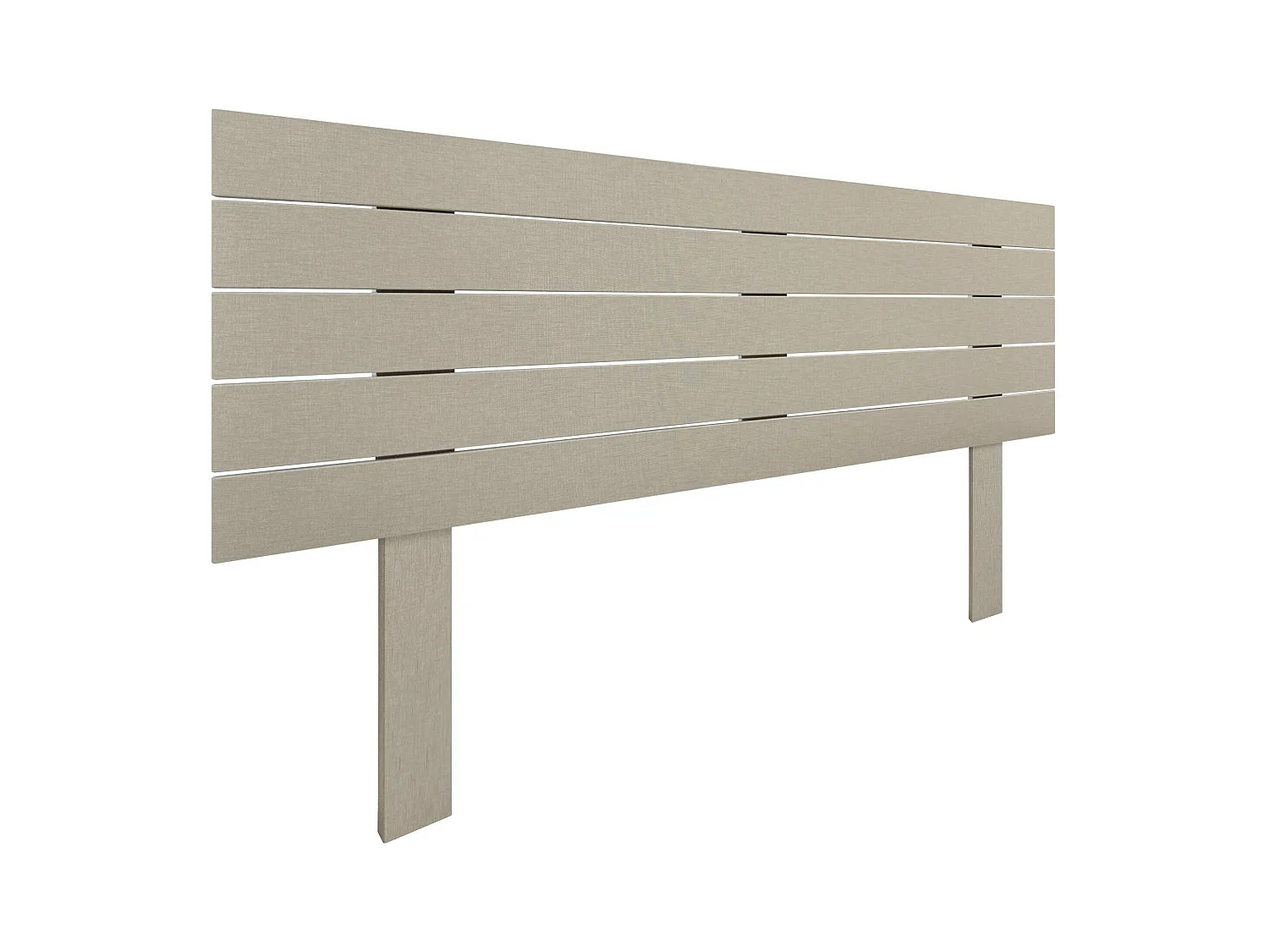 DHOME Tête de Lit Bois Recyclé Dm Style Palette Horizontale avec Pieds 150x115cm Lits 150 - Finition Lin