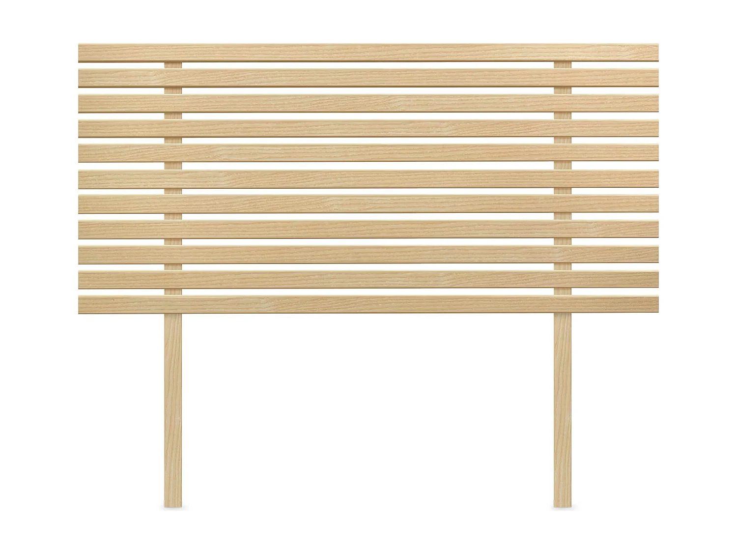 DHOME Kopfteil aus recyceltem Holz Dm im japanischen Stil mit Beinen 90 x 115 cm, Betten 90 – Naturholz