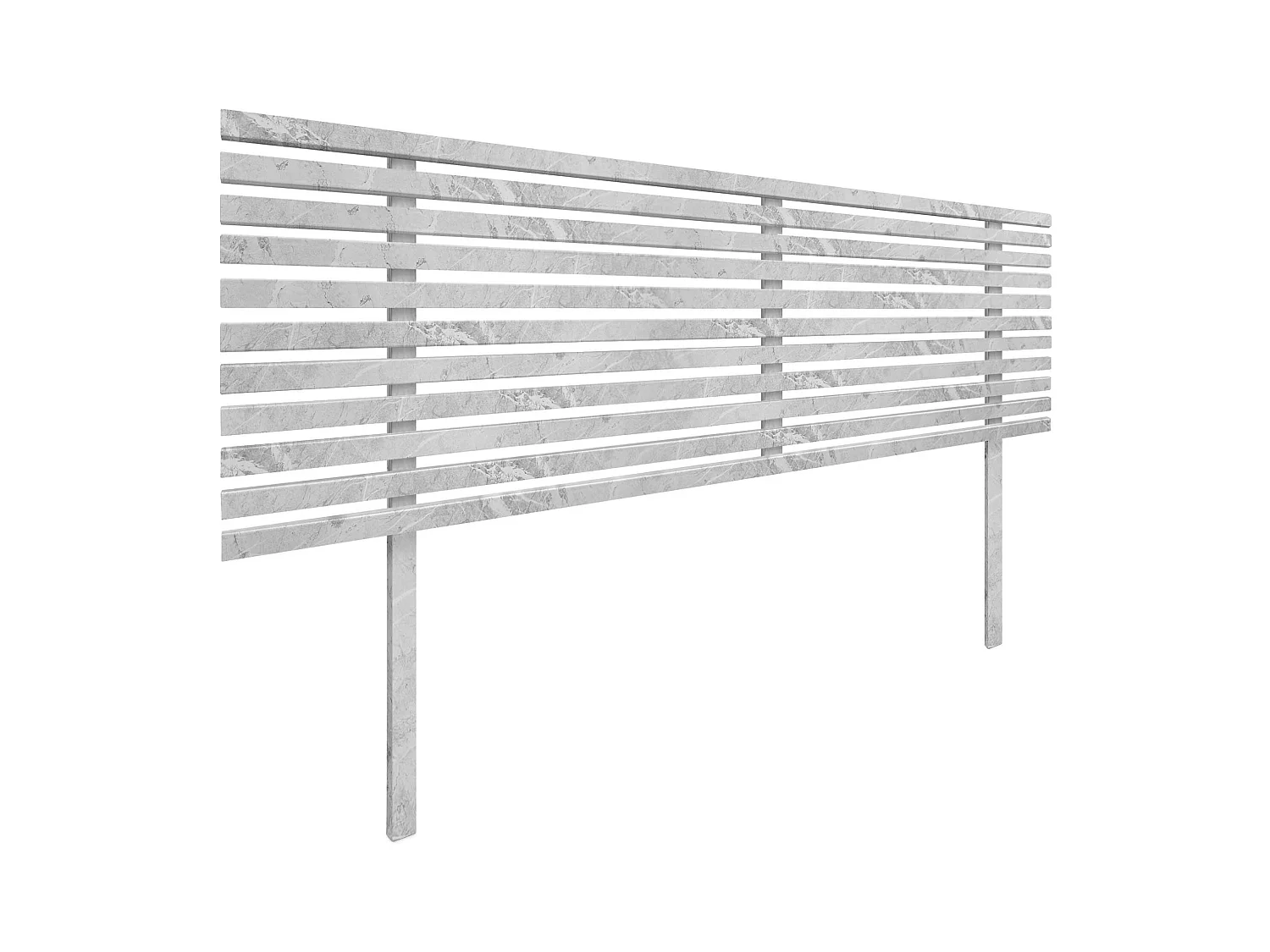 DHOME Tête de Lit Bois Recyclé Dm Style Japonais avec Pieds 135x115 cm Lits 135 - Finition Marbre