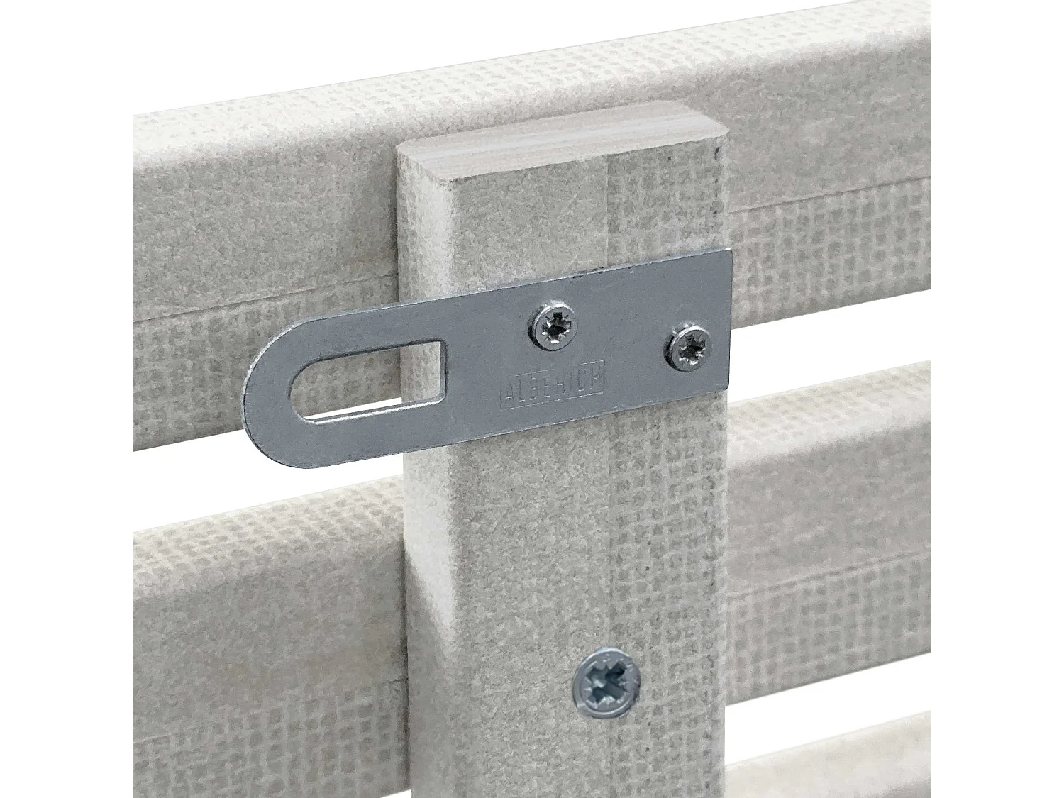 DHOME Hoofdeinde van gerecycled hout Dm Japanse stijl met poten 145x115cm bedden 145 - Tribal grijs