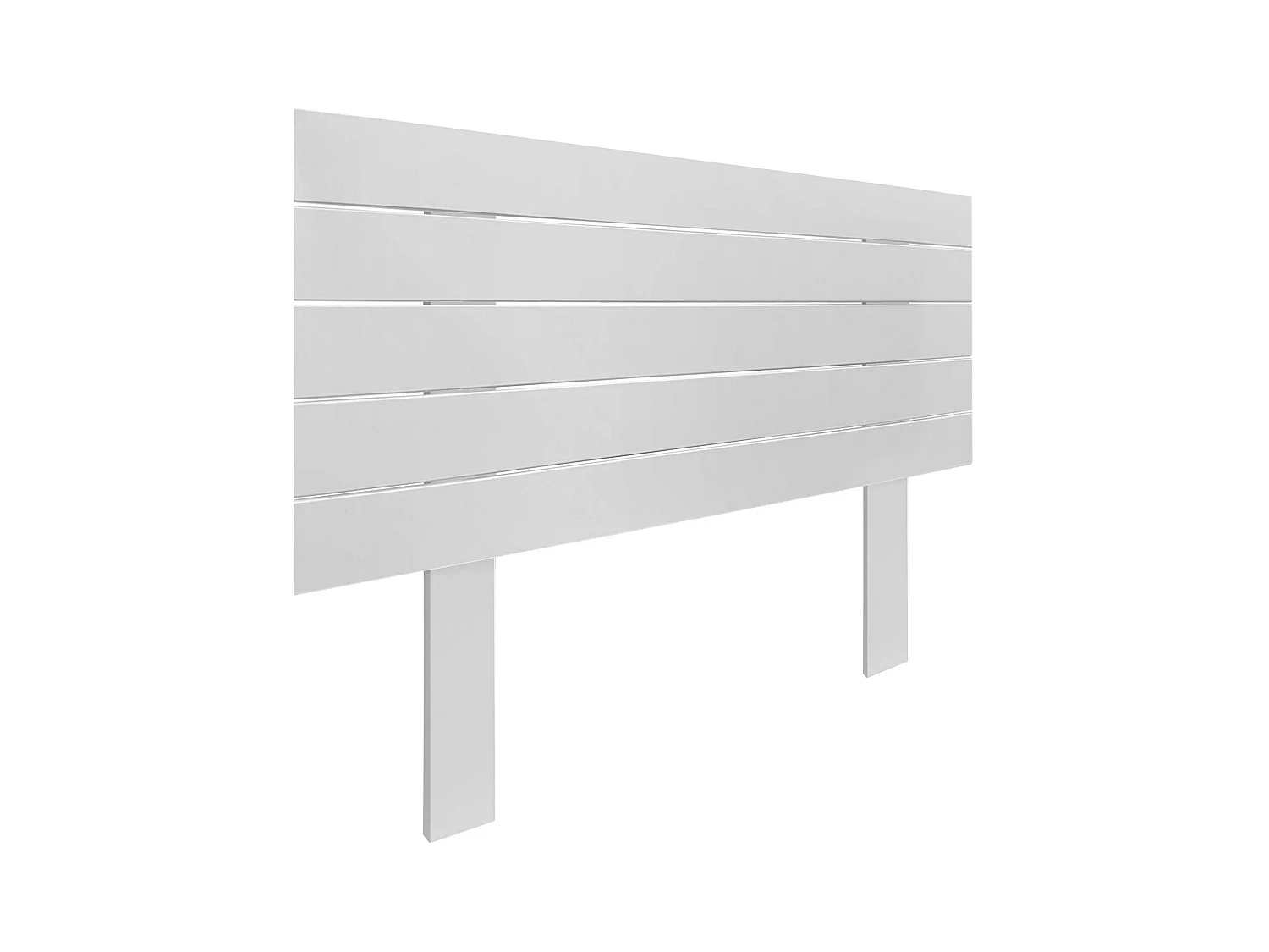DHOME Testiera in Legno Riciclato Dm Stile Pallet Orizzontale con Gambe105x115 cm Letti 105 - Bianco massiccio
