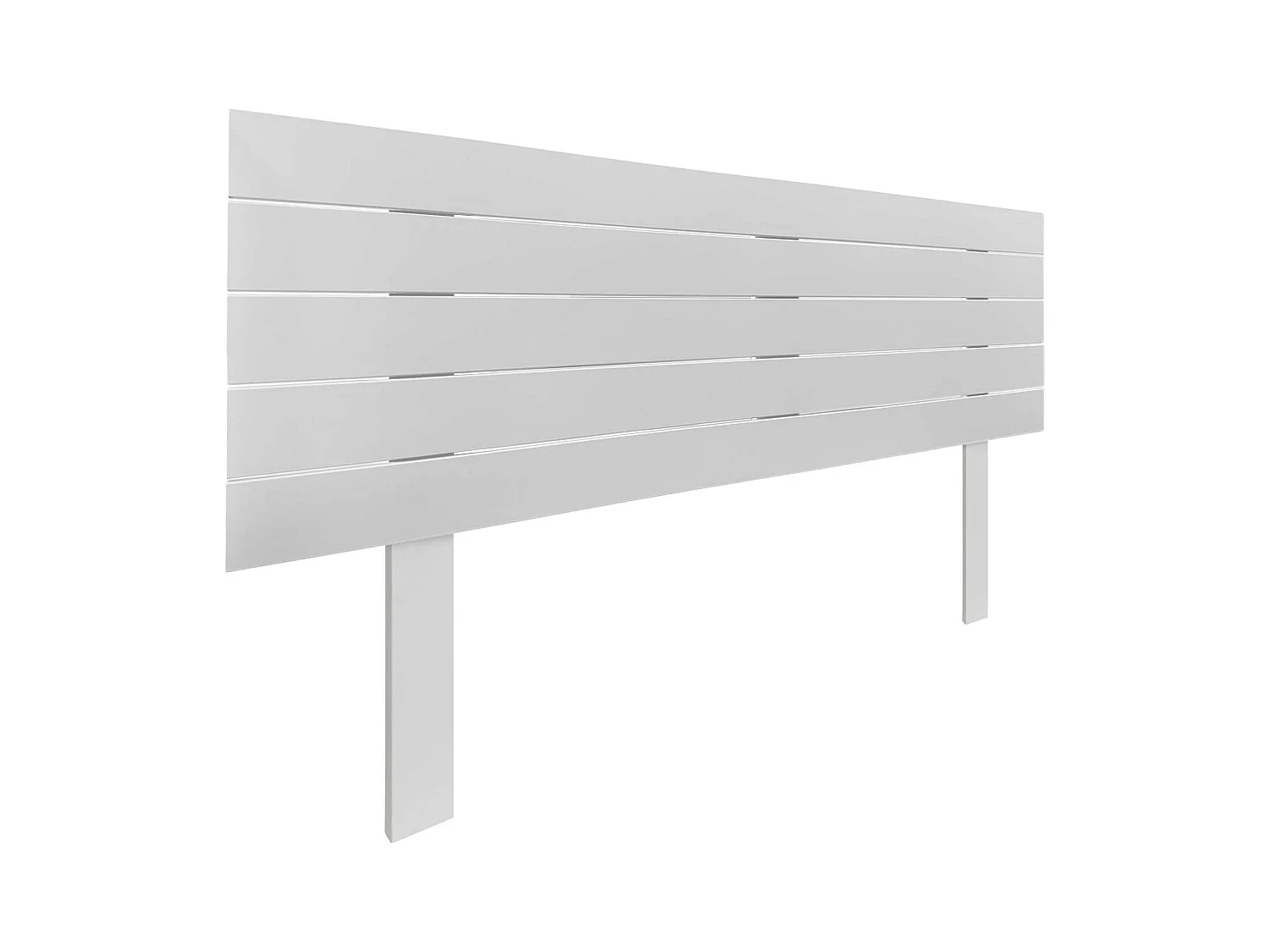 DHOME Tête de Lit Bois Recyclé Dm Style Palette Horizontale avec Pieds 135x115cm Lits 135 - Blanc Massif
