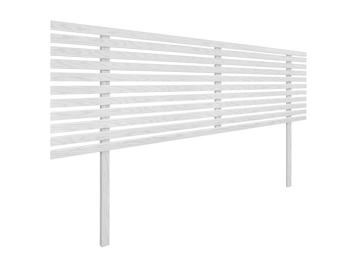 DHOME Tête de Lit Bois Recyclé Dm Style Japonais avec Pieds 150x115cm Lits 150 - Bois Blanc
