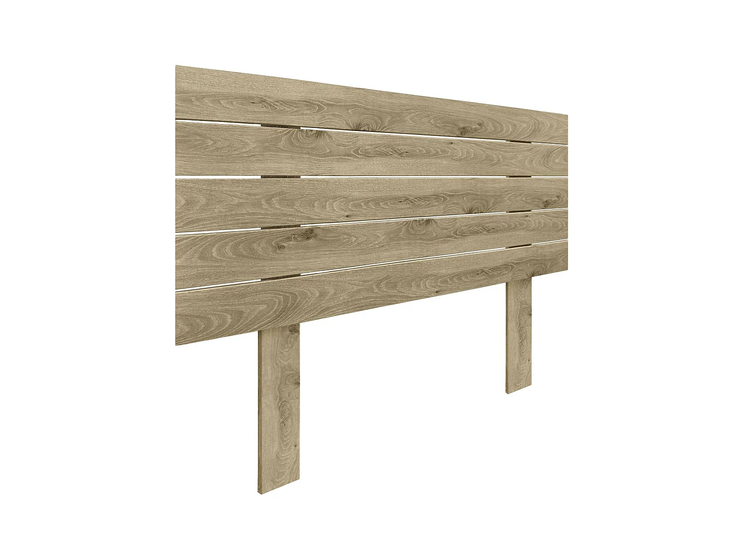 DHOME Kopfteil aus recyceltem Holz Dm, horizontaler Palettenstil mit Beinen 95 x 115 cm, Betten 95 – Kambriumholz