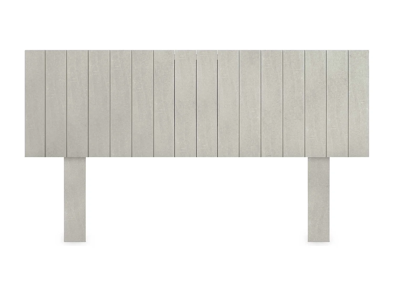 DHOME Kopfteil aus recyceltem Holz im vertikalen Dm-Stil mit Beinen 145 x 115 cm, Betten 145 – Stammesgrau