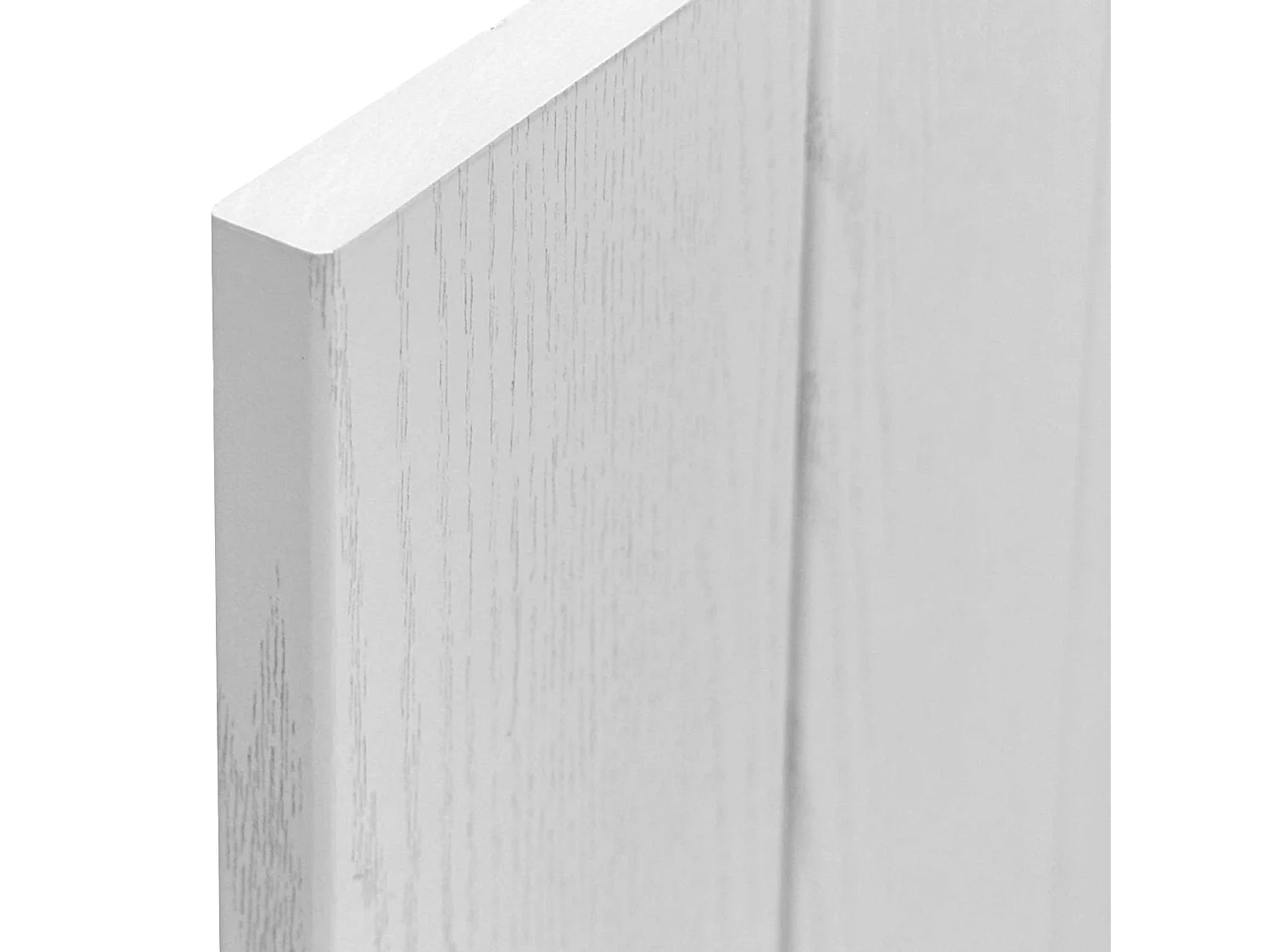 DHOME Kopfteil aus recyceltem Holz im vertikalen Dm-Stil mit Beinen 150 x 115 cm, Betten 150 – weißes Holz