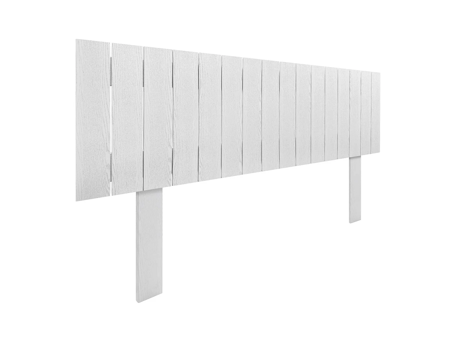 DHOME Tête de Lit Bois Recyclé Dm Style Vertical avec Pieds 150x115cm Lits 150 - Bois Blanc