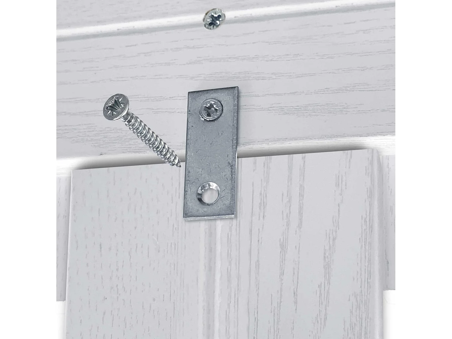 DHOME Tête de Lit Bois Recyclé Dm Style Vertical avec Pieds 150x115cm Lits 150 - Bois Blanc