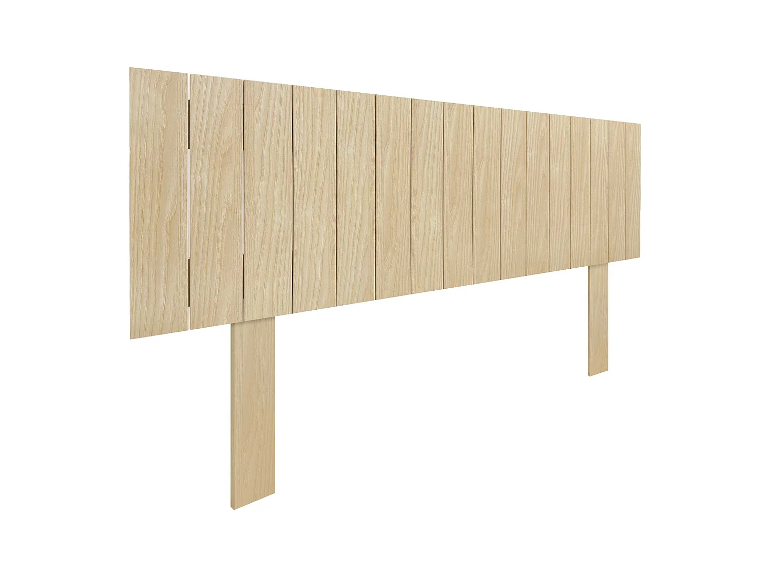 DHOME Kopfteil aus recyceltem Holz im vertikalen Dm-Stil mit Beinen 150 x 115 cm, Betten 150 – Naturholz
