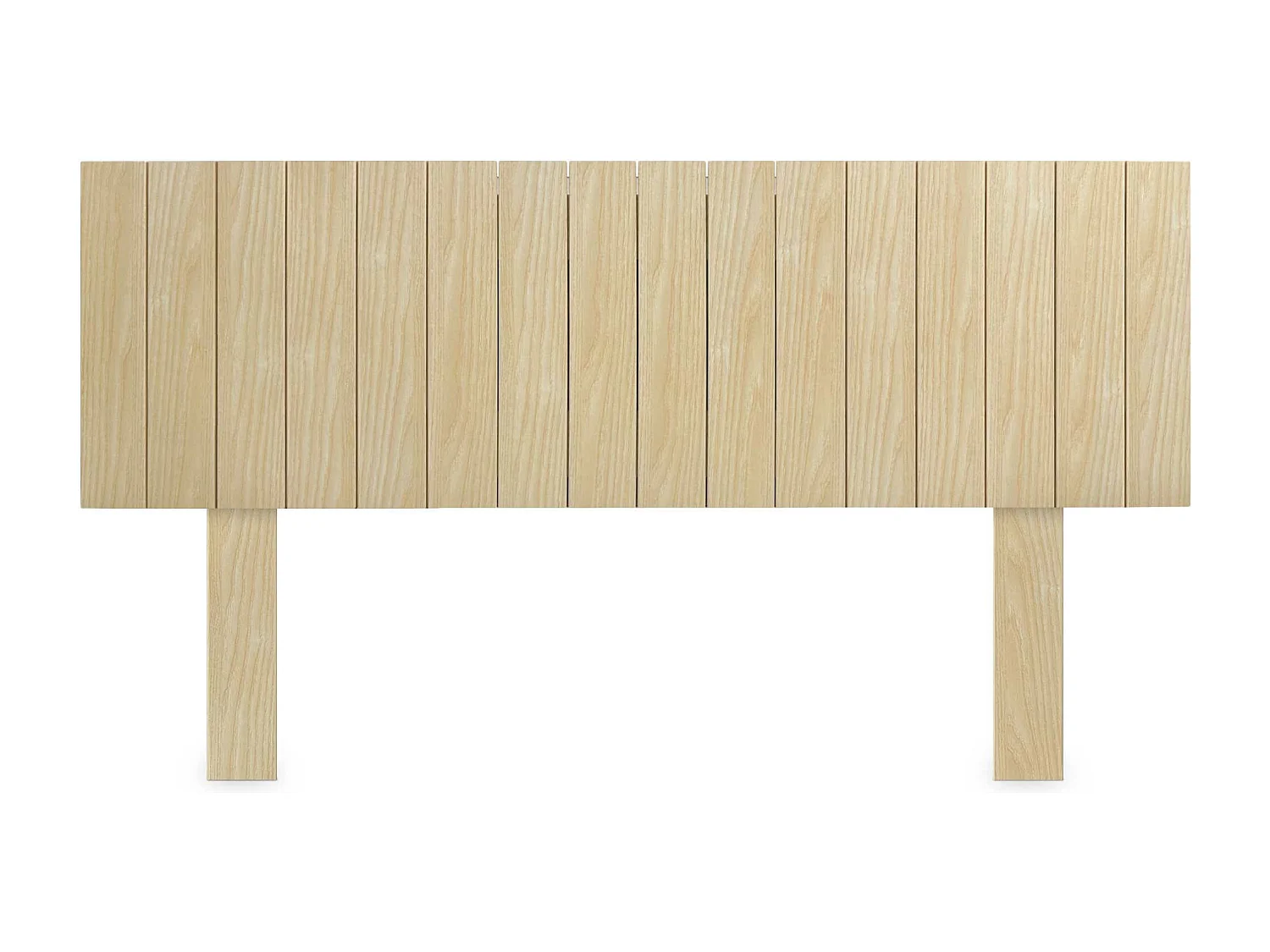 DHOME Kopfteil aus recyceltem Holz im vertikalen Dm-Stil mit Beinen 145 x 115 cm, Betten 145 – Naturholz