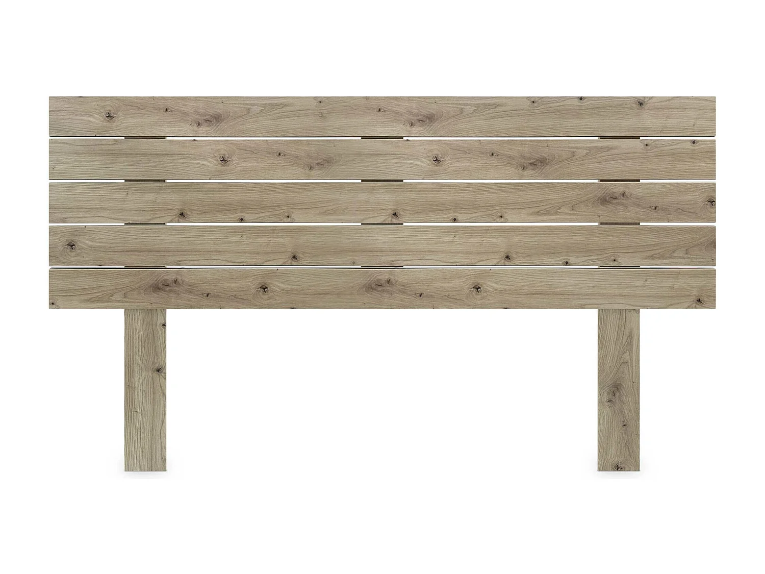 DHOME Kopfteil aus recyceltem Holz, Dm, horizontal, Palettenstil mit Beinen, 145 x 115 cm, Betten 145 – Eiche