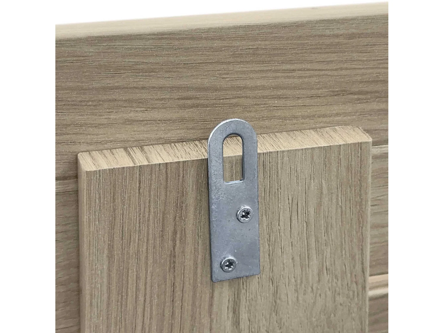 DHOME Kopfteil aus recyceltem Holz, Dm, horizontal, Palettenstil mit Beinen, 145 x 115 cm, Betten 145 – Eiche