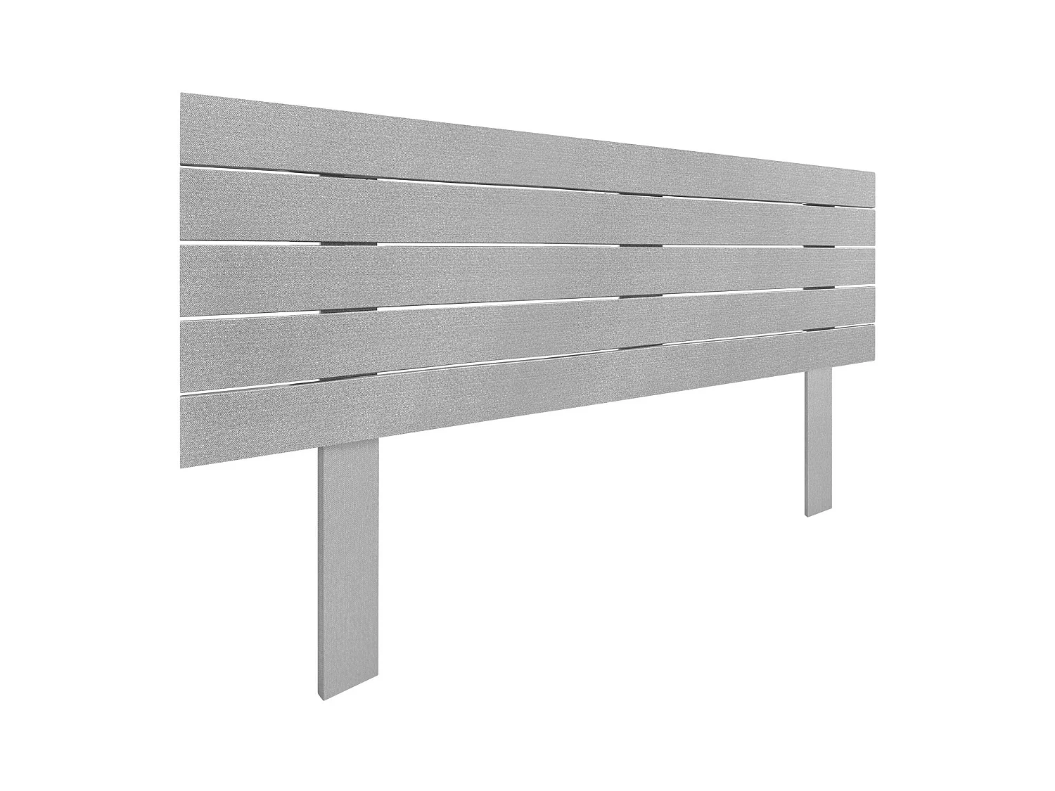 DHOME Tête de Lit Bois Recyclé Dm Style Palette Horizontale avec Pieds 150x115cm Lits 150 - Pointes Grises